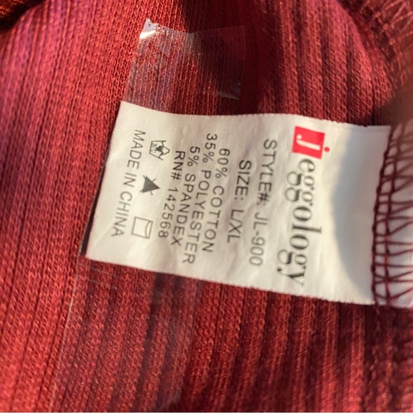 JEGGOLOGY L/XL Cotton/Poly/Spandex Raw Ankle Leggings Preowned - Picture 5 of 12